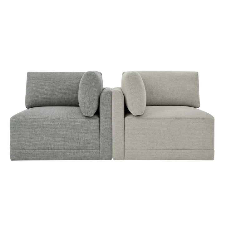 Thomasville Fallon 6-piece Modular Fabric Sectional with Ottoman