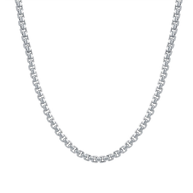 High Polish and Diamond Cut Round Box Chain S6