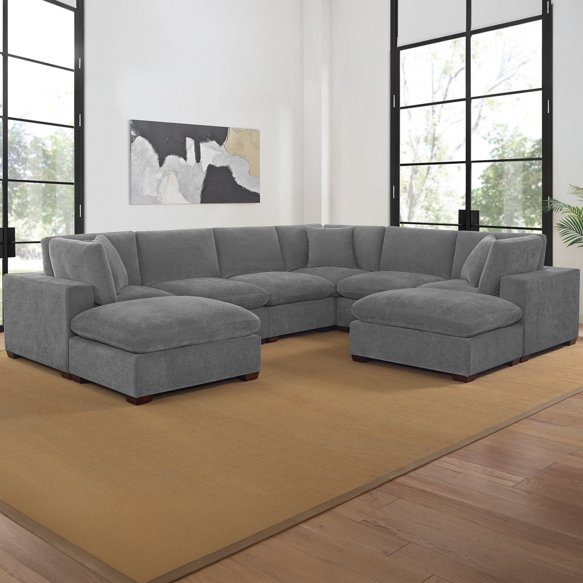Thomasville Lowell 8-piece Fabric Modular Sectional