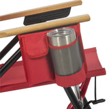 NHL 4-Position Folding Chair With Wood Arms