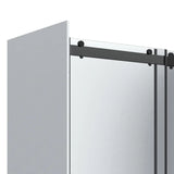 Appollo Geneva 60 in. Alcove Shower Kit in Matte Black