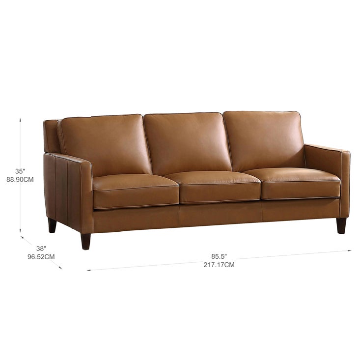 Prospera Home West Park Top-grain Leather Sofa and 2 Chairs