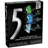 Wrigley's 5 Mint Gum, Variety Pack, 12 × 15 sticks