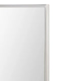 Mallory Rectangular Mirror with Polished Stainless-steel Frame