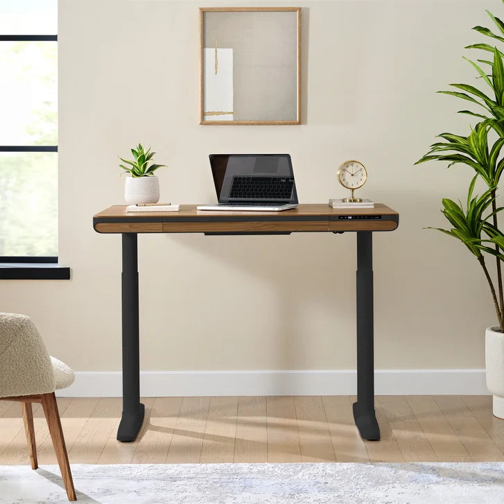 Nico Case 117 cm (46.1 in.) Height Adjustable Lift Desk, Black Frame