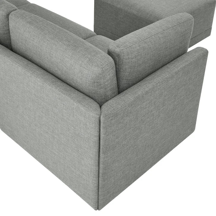 Thomasville Fallon 6-piece Modular Fabric Sectional with Ottoman
