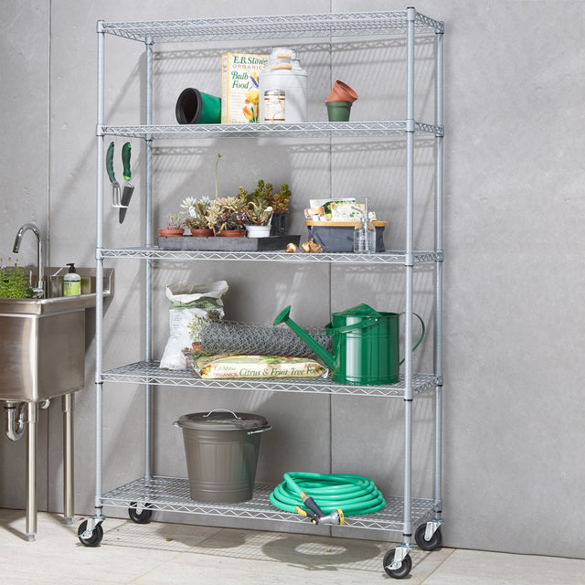 TRINITY 5-Tier NSF Outdoor Wire Shelving Rack I5