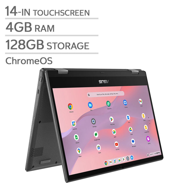 ASUS CM1 Flip 14-in 2-in-1 Touchscreen Chromebook, MediaTek Kompanio 520 – 4GB RAM, 128GB Storage Y0