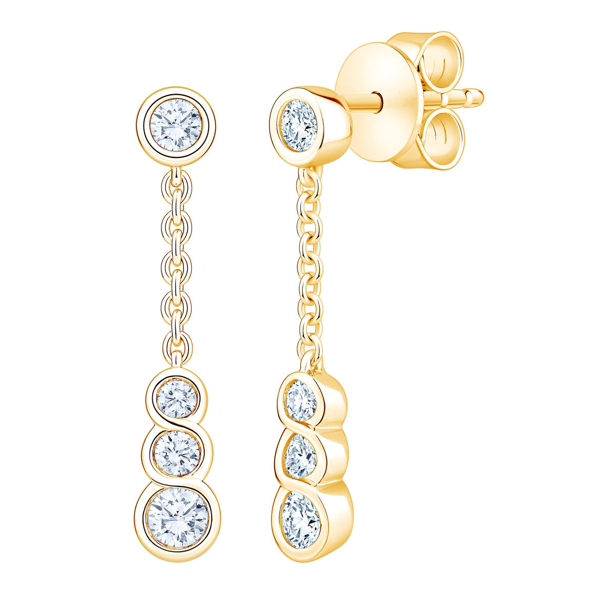 Round Brilliant Diamond Dangle Earrings (0.40 ctw)
