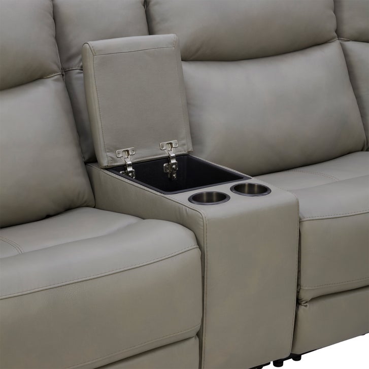 Gilman Creek 6-piece Top-grain Leather Power Sectional