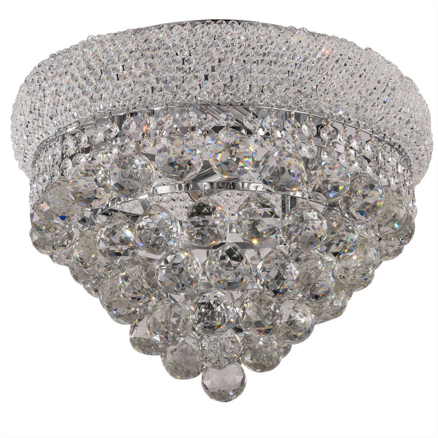 MC Collection - 4-light Flush Mount Ceiling Fixture with Crystals D3