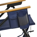 NHL 4-Position Folding Chair With Wood Arms