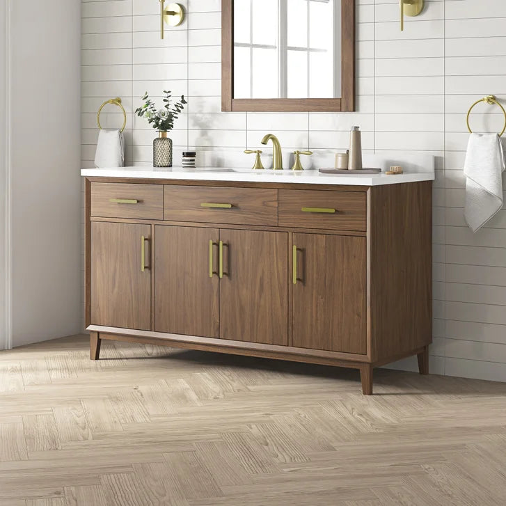 OVE Decors Jonah 60 in. Vanity with White Quartz Top