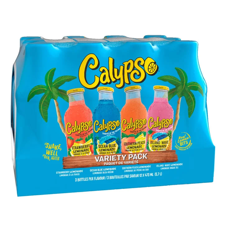 Calypso Lemonade Variety Pack, 473 mL, 12-pack