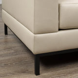 Galleria 2-piece Top Grain Leather Right-hand Facing Extended Sectional