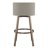Amisco Cristina Swivel Counter Stool, Bronze Metal Frame