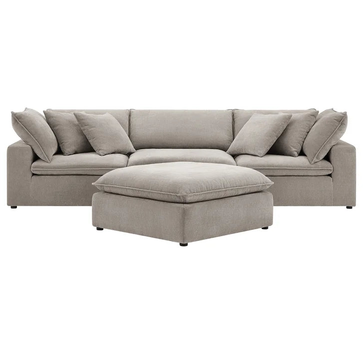 Aiden & Ivy Sereen 4-piece Modular Sofa with Ottoman