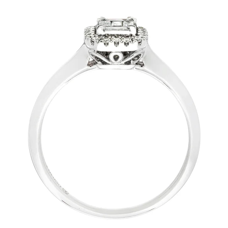 Round Brilliant and Baguette Diamond Ring (0.35 ctw)