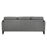 Riviera Contemporary Top Grain Leather Sofa