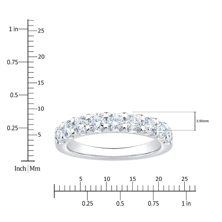Round Brilliant Diamond Wedding Band (1.0 ctw)