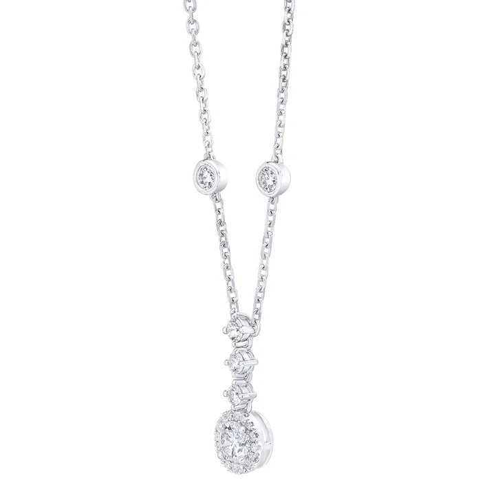 Round Brilliant Diamond Necklace (0.65 ctw)