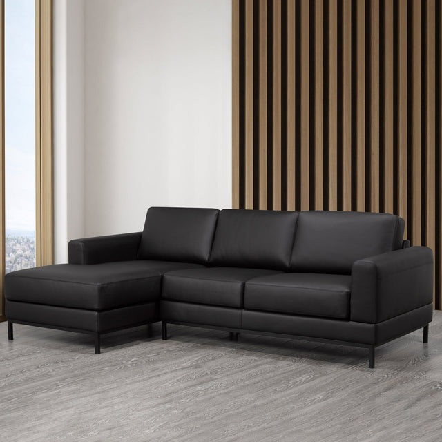 Galleria 2-piece Top Grain Leather Left-hand Facing Sectional H9