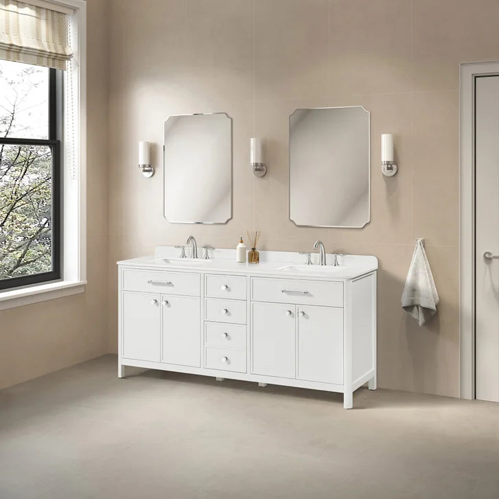 OVE Decors Margie Vanity in White Finish with Quartz Countertop