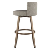 Amisco Cristina Swivel Counter Stool, Bronze Metal Frame