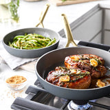 GreenPan GP5 Ceramic Non-Stick Cookware set with Gold Handles, 15-pieces