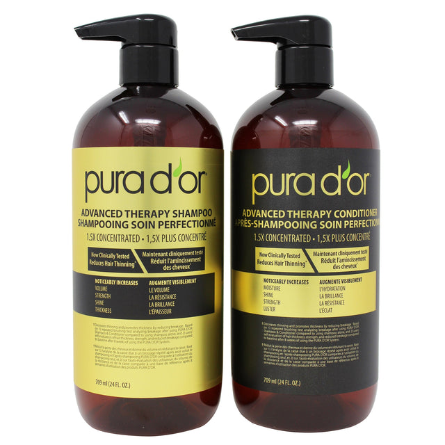 Pura D'Or Advanced Therapy Shampoo and Conditioner, 2 x 709 mL J5