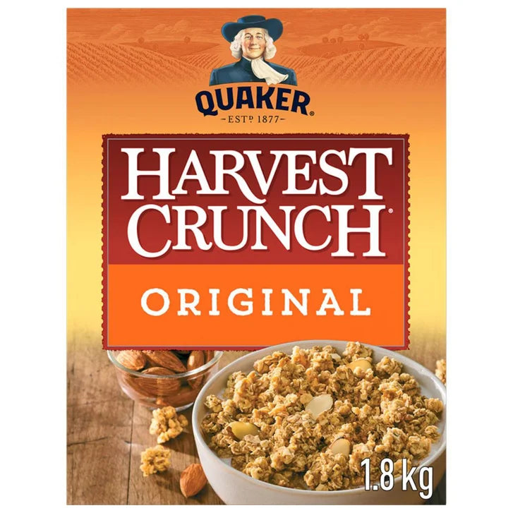 Quaker Harvest Crunch Granola Cereal, Original, 1.8 kg