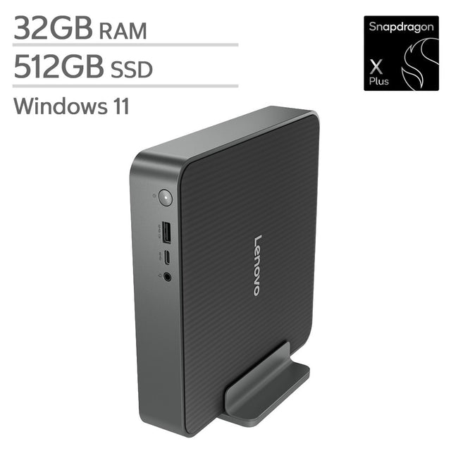 Lenovo IdeaCentre Mini-Desktop, Snapdragon X Plus X1P-64-100 - 32GB RAM, 512GB SSD P3