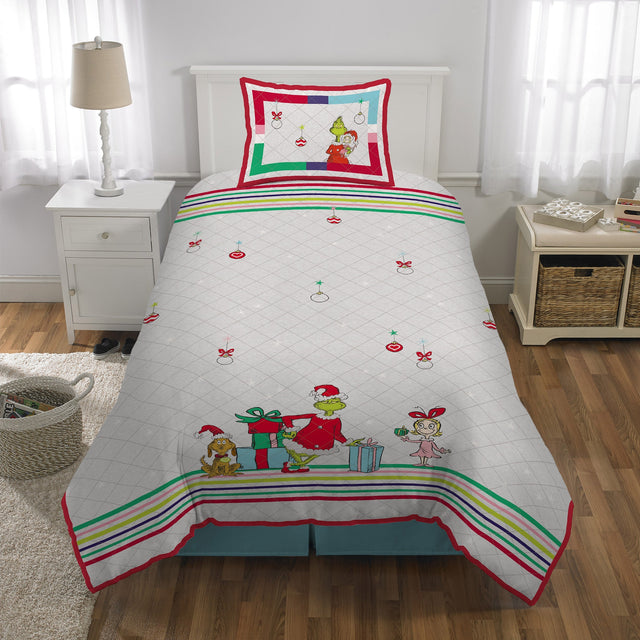 Green Grump Quilt Set, 2-piece N2