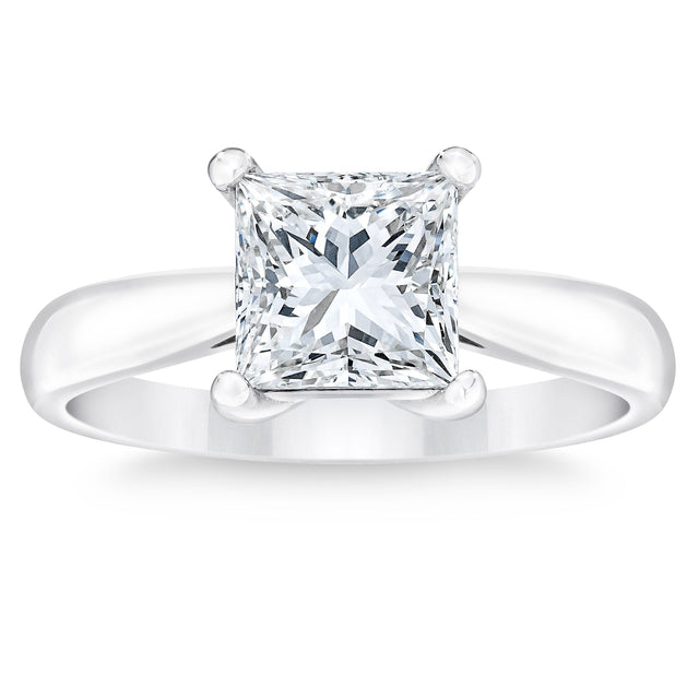1.70 ct Princess Cut, Clarity VVS2, Colour G, Diamond Solitaire Ring A2