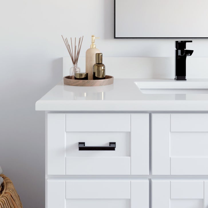 VanGo Willow Vanity in White with Quartz Countertop