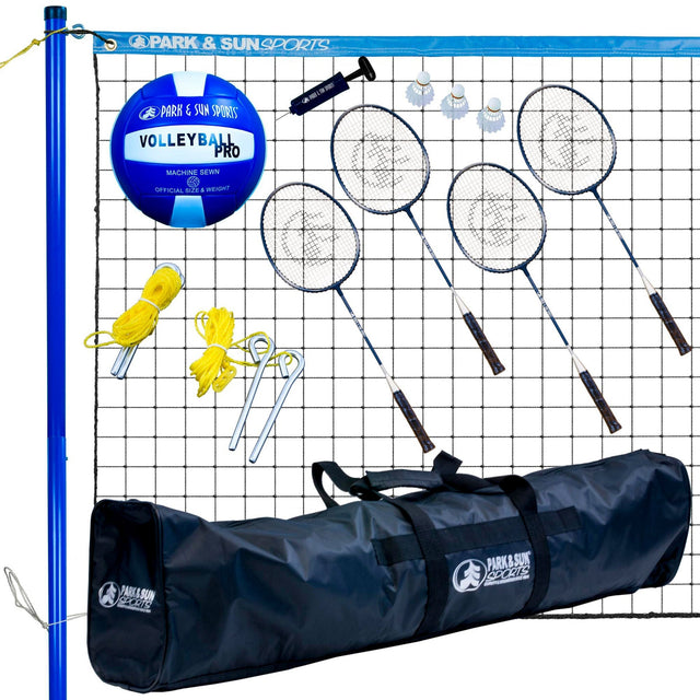 Park & Sun Sports Volleyball and Badminton Combo Set O0