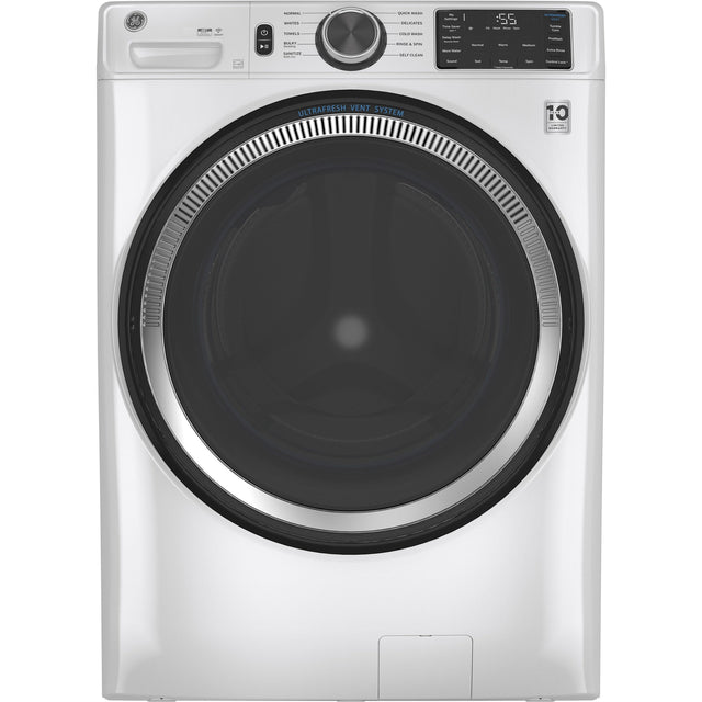GE 5.5 cu ft. White Front Load Washer with UltraFresh Vent System W0