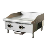 Forno 24 in. Stainless Steel Gas Commercial Heavy Duty Manual Control Griddle