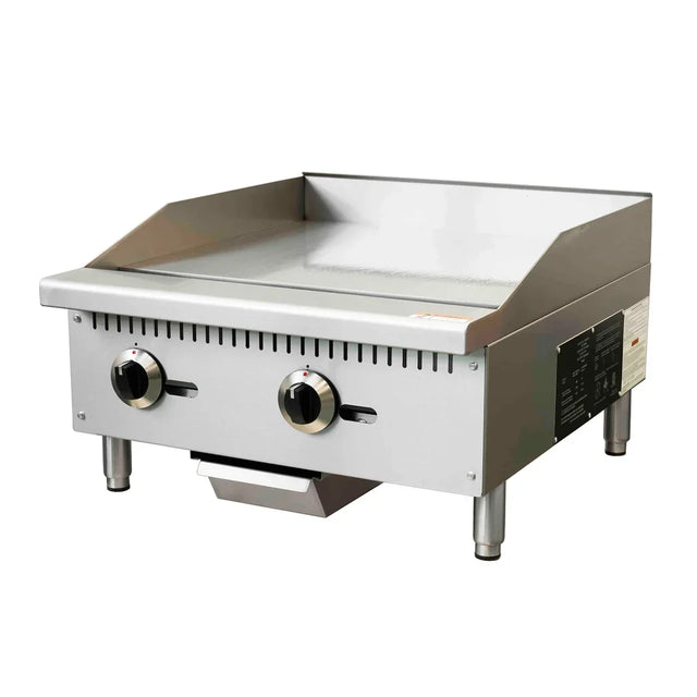 Forno 24 in. Stainless Steel Gas Commercial Heavy Duty Manual Control Griddle I9