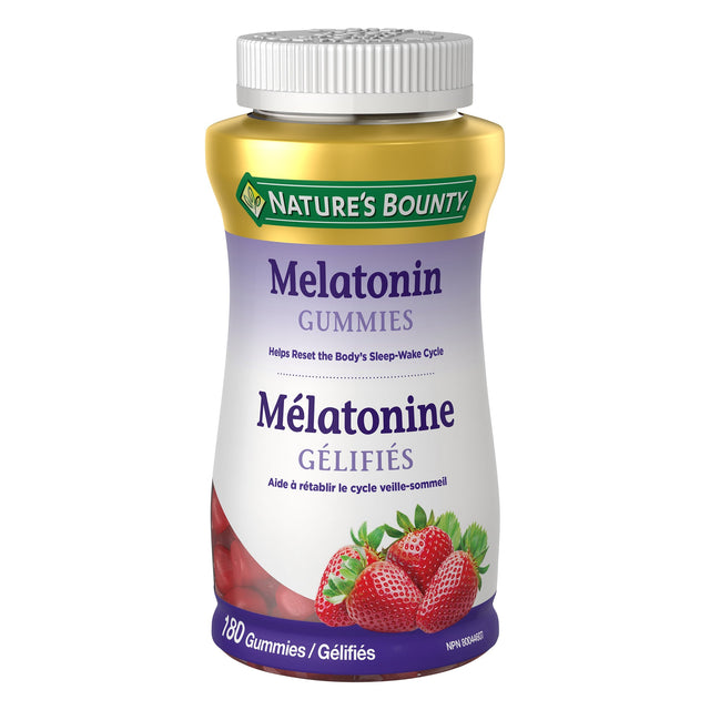 Nature's Bounty Melatonin Gummies, 180 Gummies X9