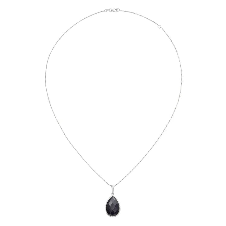 Pear Cut Black Onyx Pendant