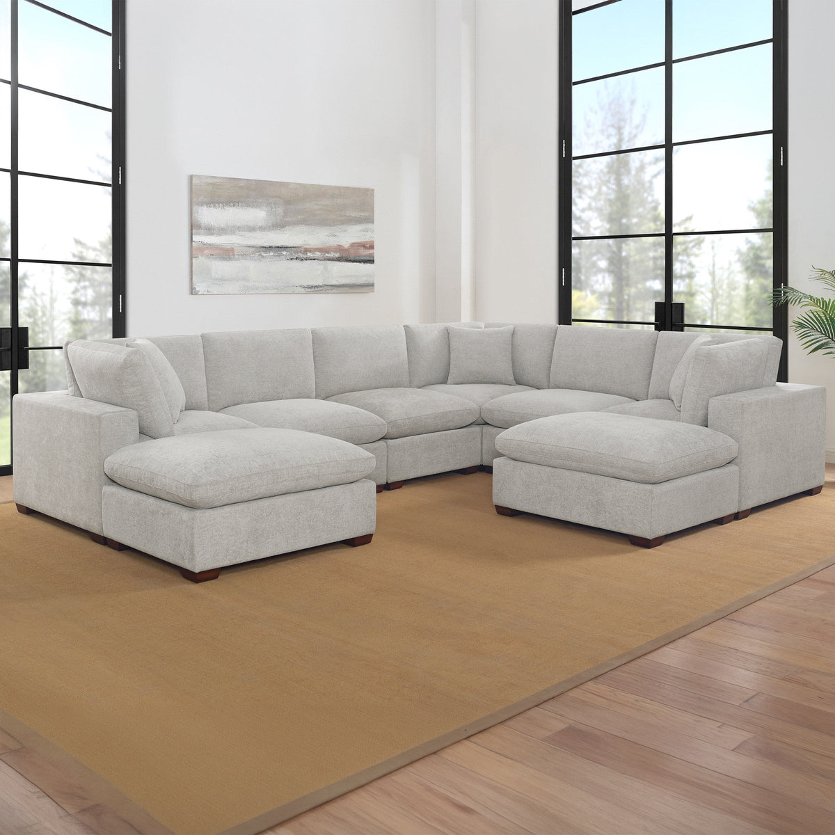 Thomasville Lowell 8-piece Fabric Modular Sectional