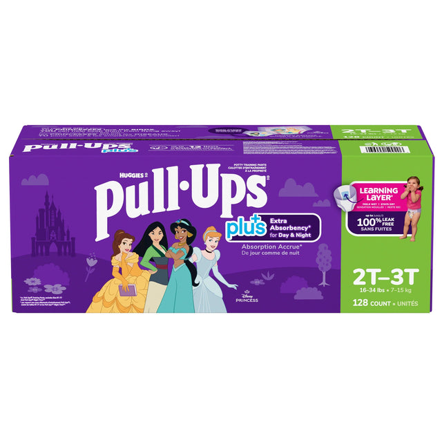 Huggies Pull-Ups Plus Training Pants Girl, 2T to 6T Q8