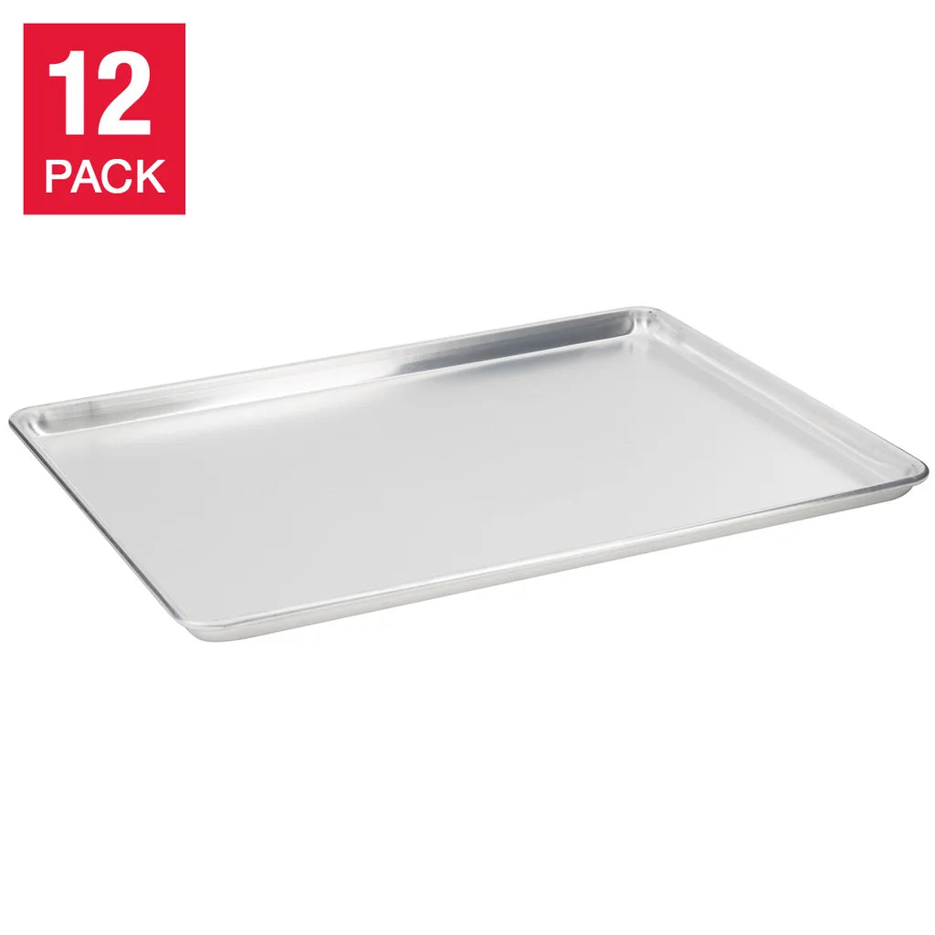 Aluminum Baking Sheet Pan - 5.7 cm × 33 cm (18 in. × 13 in.), 12-pack