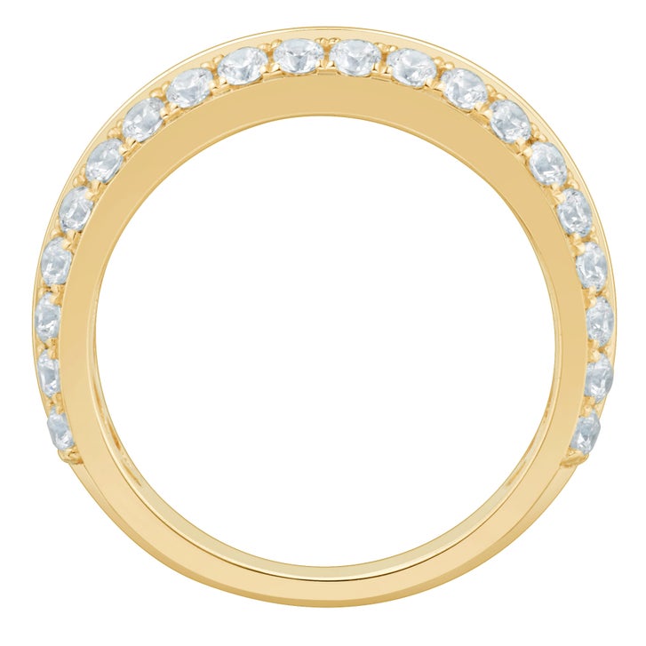 Round Brilliant Diamond Two Row Band (1.00 ctw)