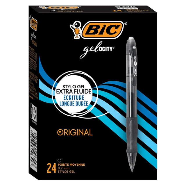 BIC Gel-ocity Black Gel Pen 24-pack B1