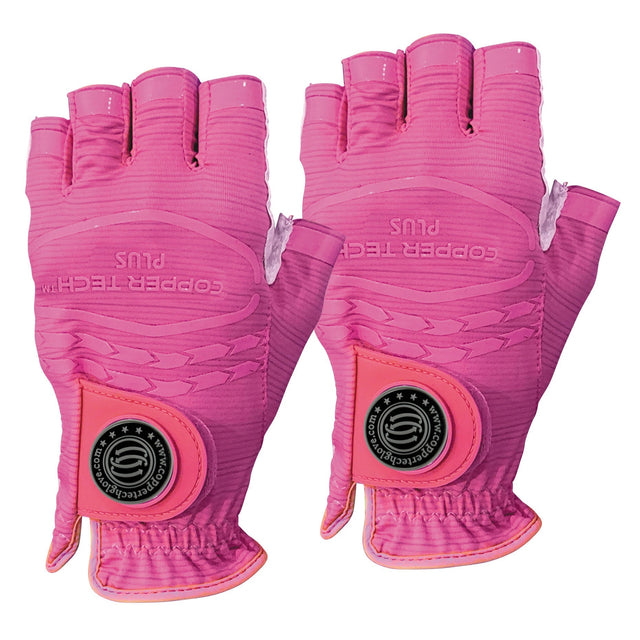 Copper Tech Women's Half Golf Glove, 2-pack F6