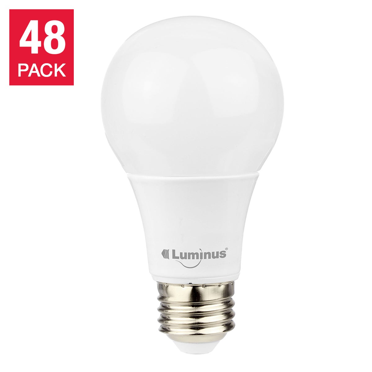 Luminus Basix A19 9 W 750 Lumens LED Light Bulb, Pack of 48