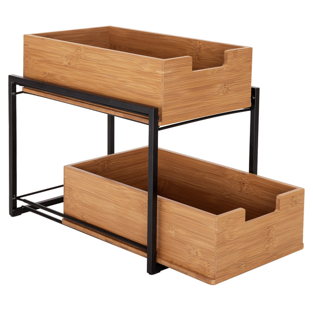 Seville Classics 2-Tier Sliding Bin Organizer I1