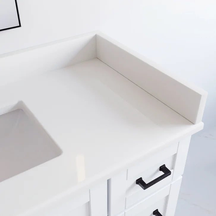 VanGo Willow Vanity in White with Quartz Countertop